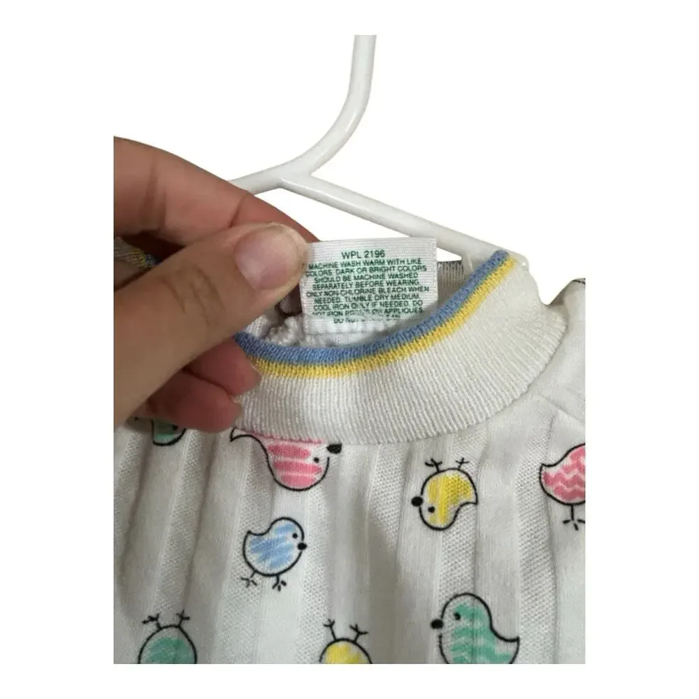 Vintage Health-Tex Baby Romper Bodysuit Click Click Chicken Chicks Sz 3-6 Months